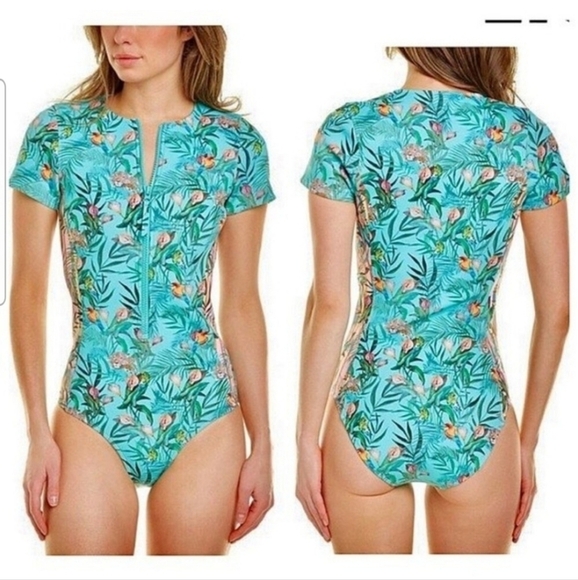 Johnny Was  Taina Neoprene Zip-Up One Piece - Picture 3 of 3